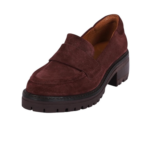 Gentle Souls by Kenneth Cole Brenda Lug Loafer Bordeaux Burgundy 9.5 NIB - Picture 2 of 11